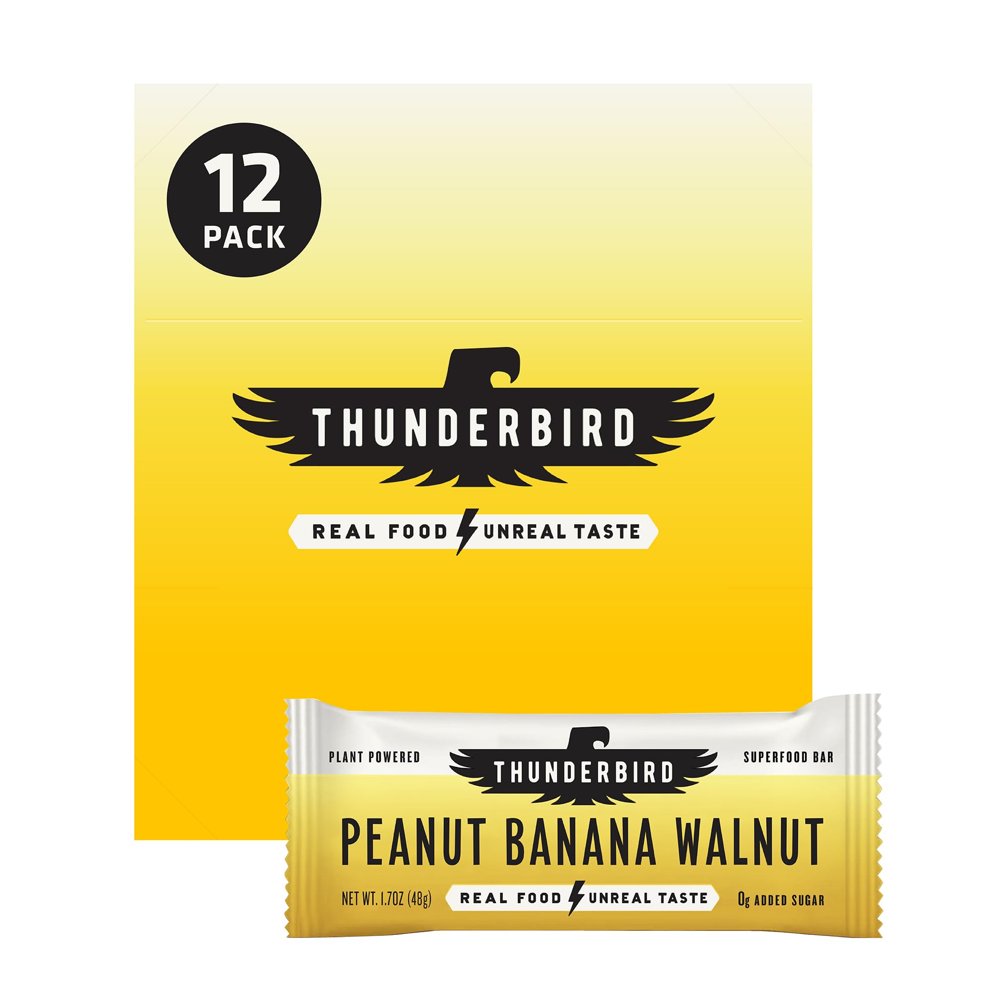 Thunderbird Bars gluten-free badge on packaging for dietary needs.
