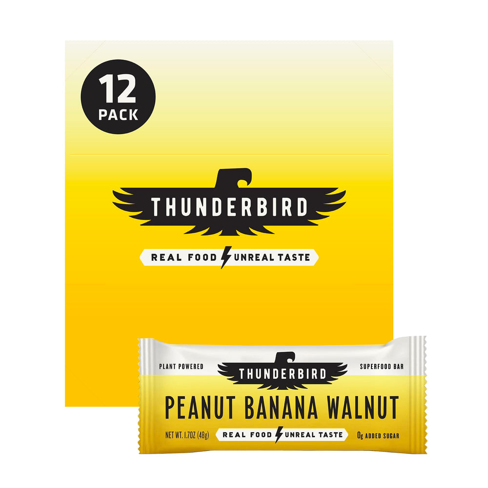 Thunderbird Bars gluten-free badge on packaging for dietary needs.