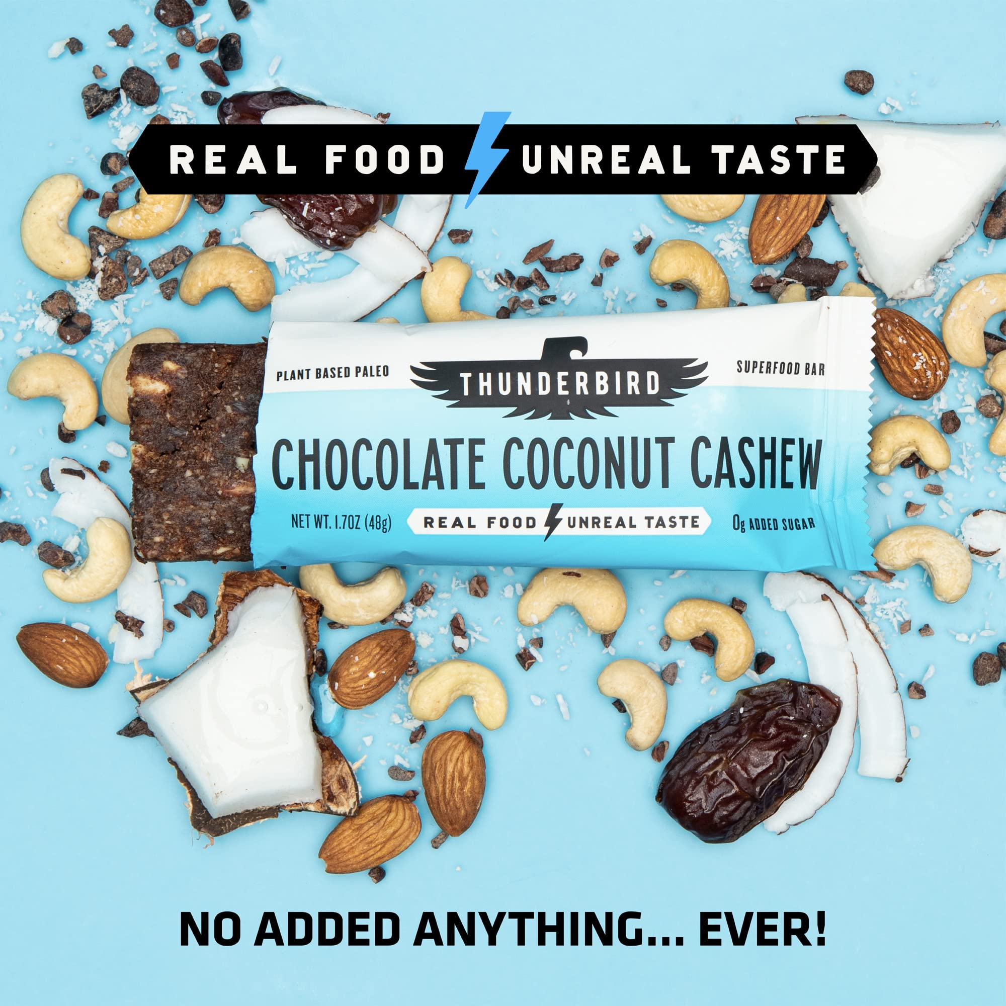 Thunderbird gluten-free paleo vegan bars support dietary needs during adventures.