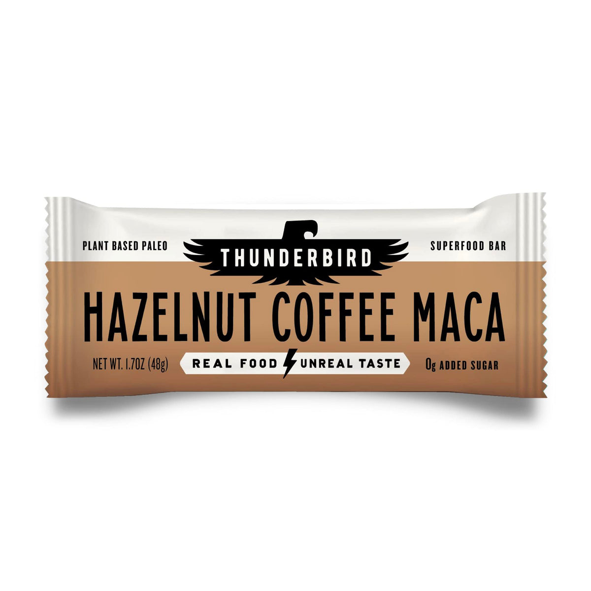 Thunderbird Hazelnut Coffee Maca bar ready for on-the-go energy.