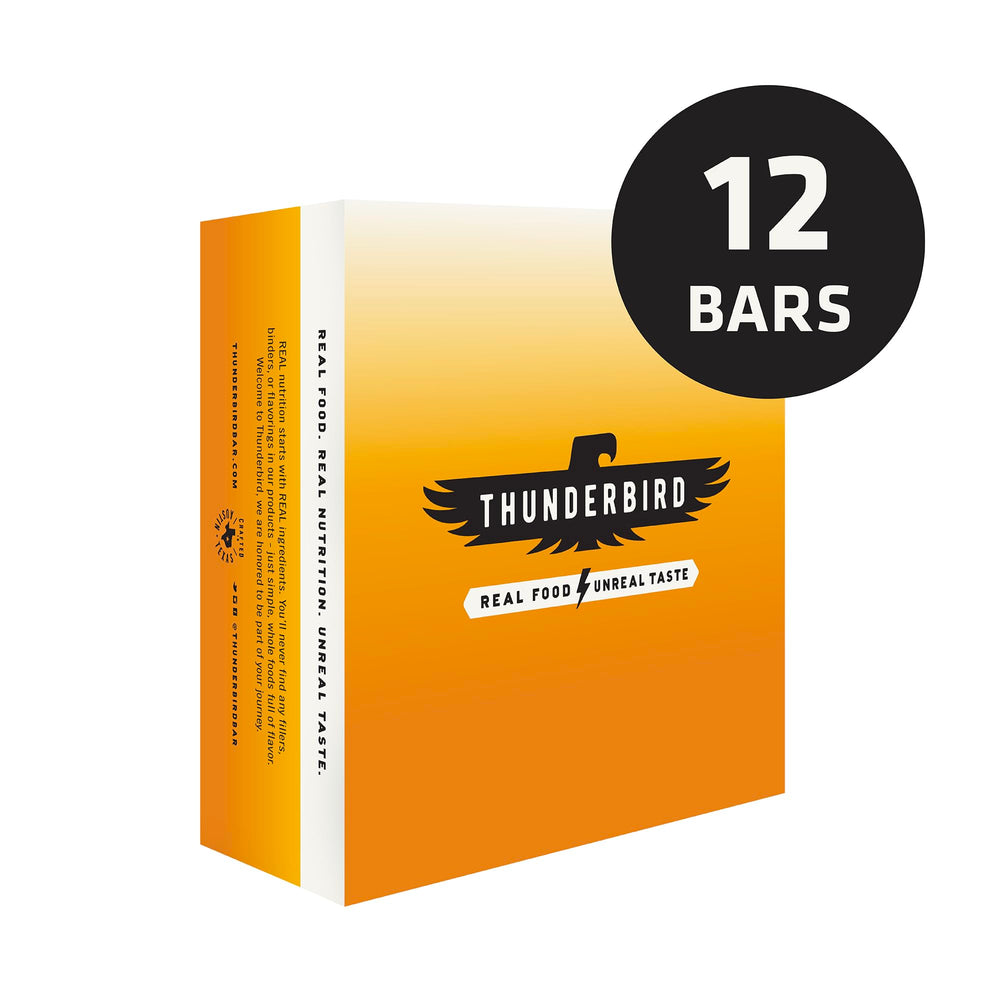 Thunderbird Bars no added sugar wrap emphasizes natural sweetness from dates and fruit.