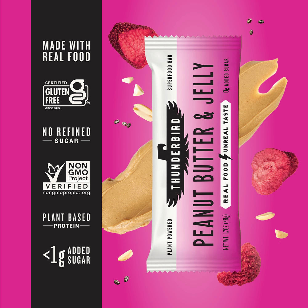 Thunderbird Bars on-the-go serving suggestion for quick energy boost.