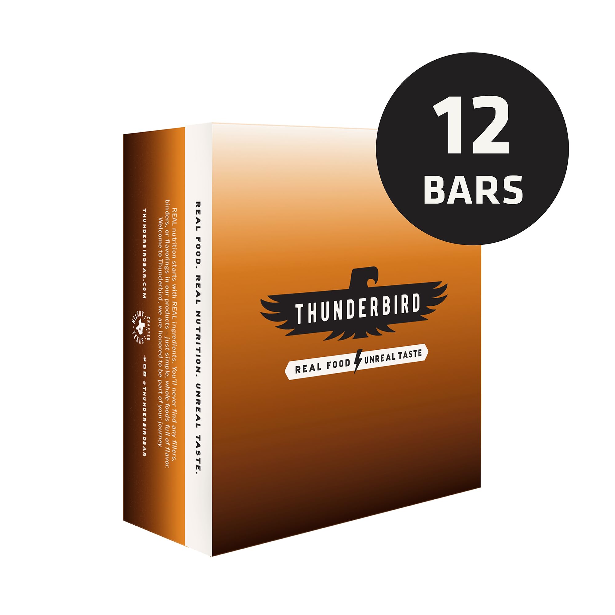 Thunderbird Bars vegan, non-GMO ingredients close-up.