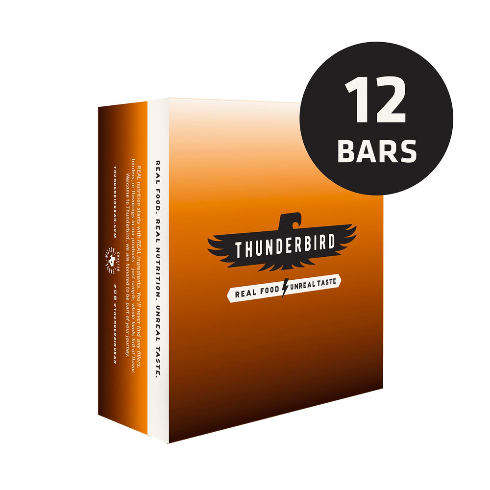 Thunderbird Bars vegan, non-GMO ingredients close-up.