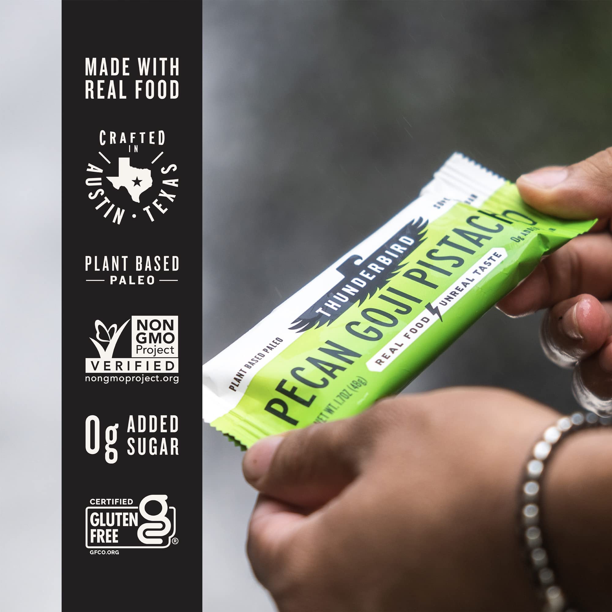 Serving idea: Thunderbird Energetica bar with coffee for a quick lift