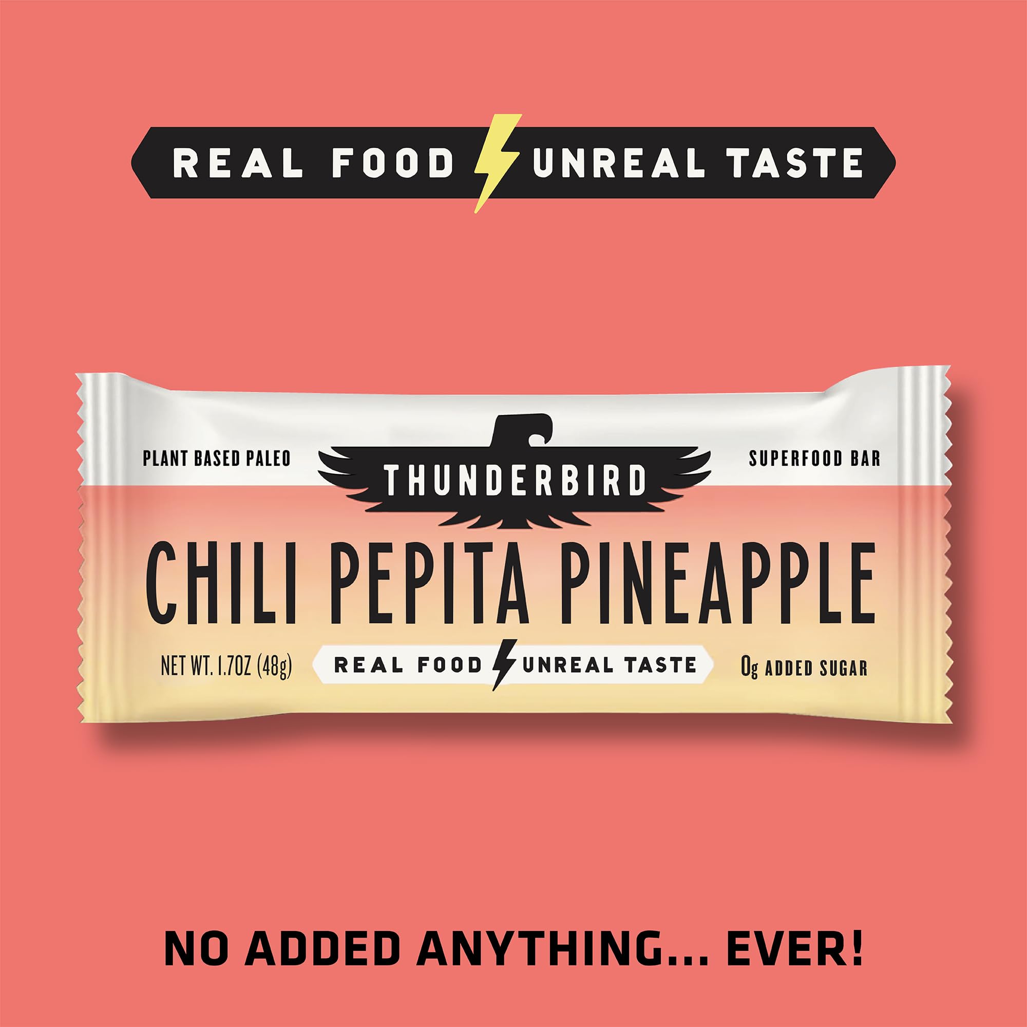 Thunderbird Energetica Pineapple Pepita Chili Bar on a hiking trail