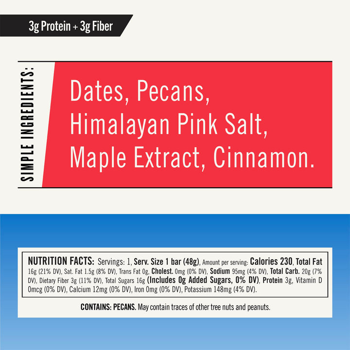 Close-up of Thunderbird Energetica Texas Maple Pecan bar texture showing nutty richness
