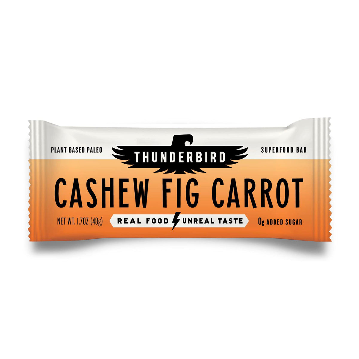 Thunderbird Real Food Bars cashew fig carrot bar pack for on-the-go energy.