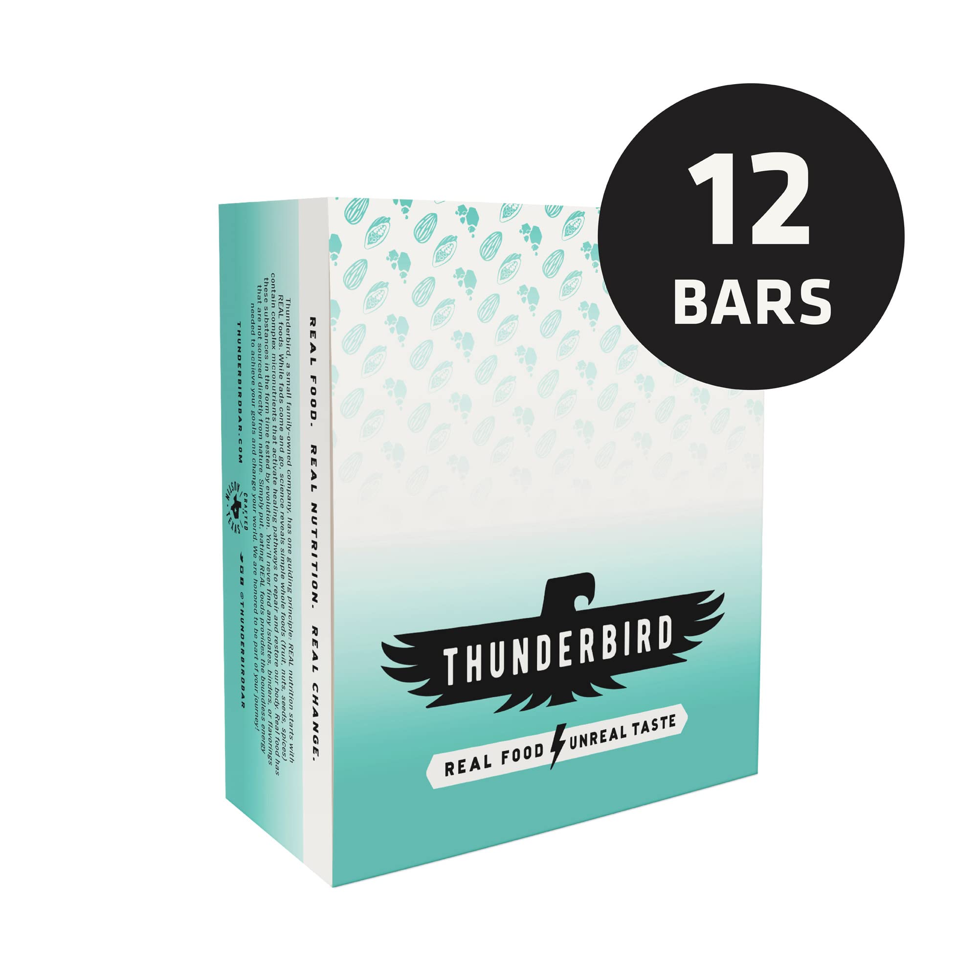 Thunderbird Real Food Bars pocket-ready snack fits bags, purses, and lunchboxes.