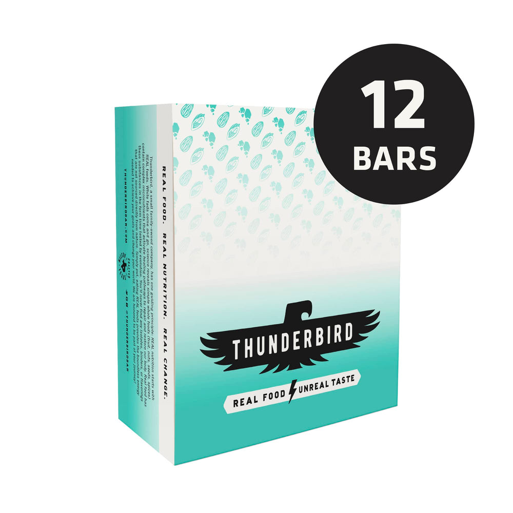Thunderbird Real Food Bars pocket-ready snack fits bags, purses, and lunchboxes.