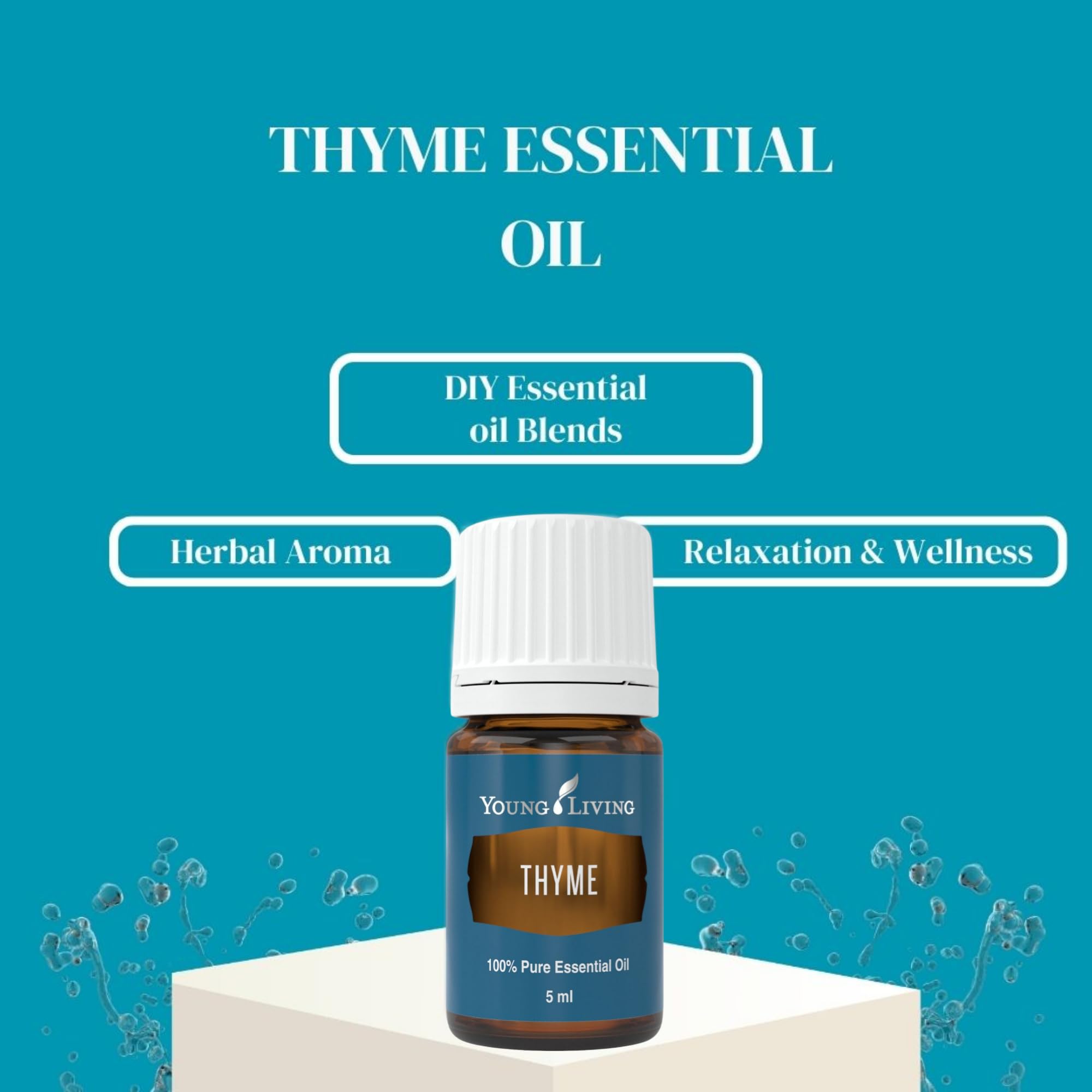 Close-up of thyme oil dropper highlighting purity and potency