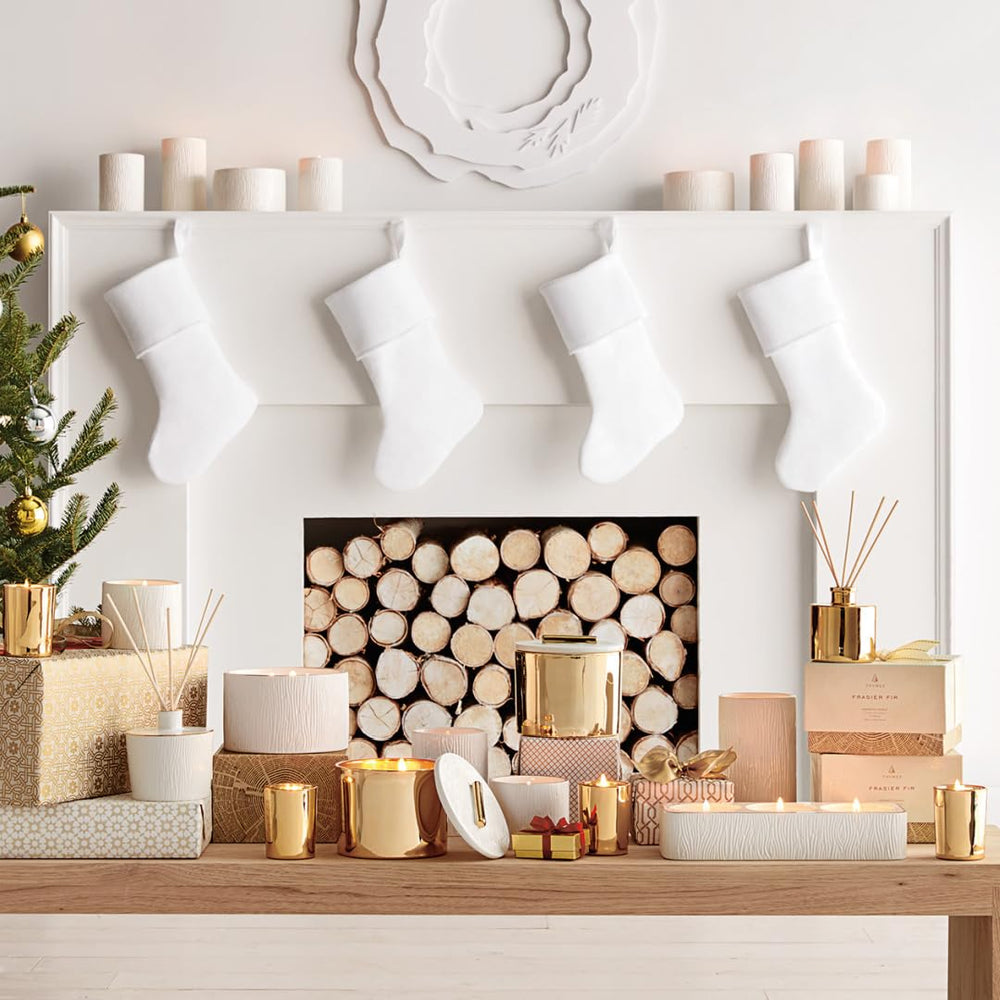 Thymes Frasier Fir candle uses premium paraffin wax for refined fragrance throw.