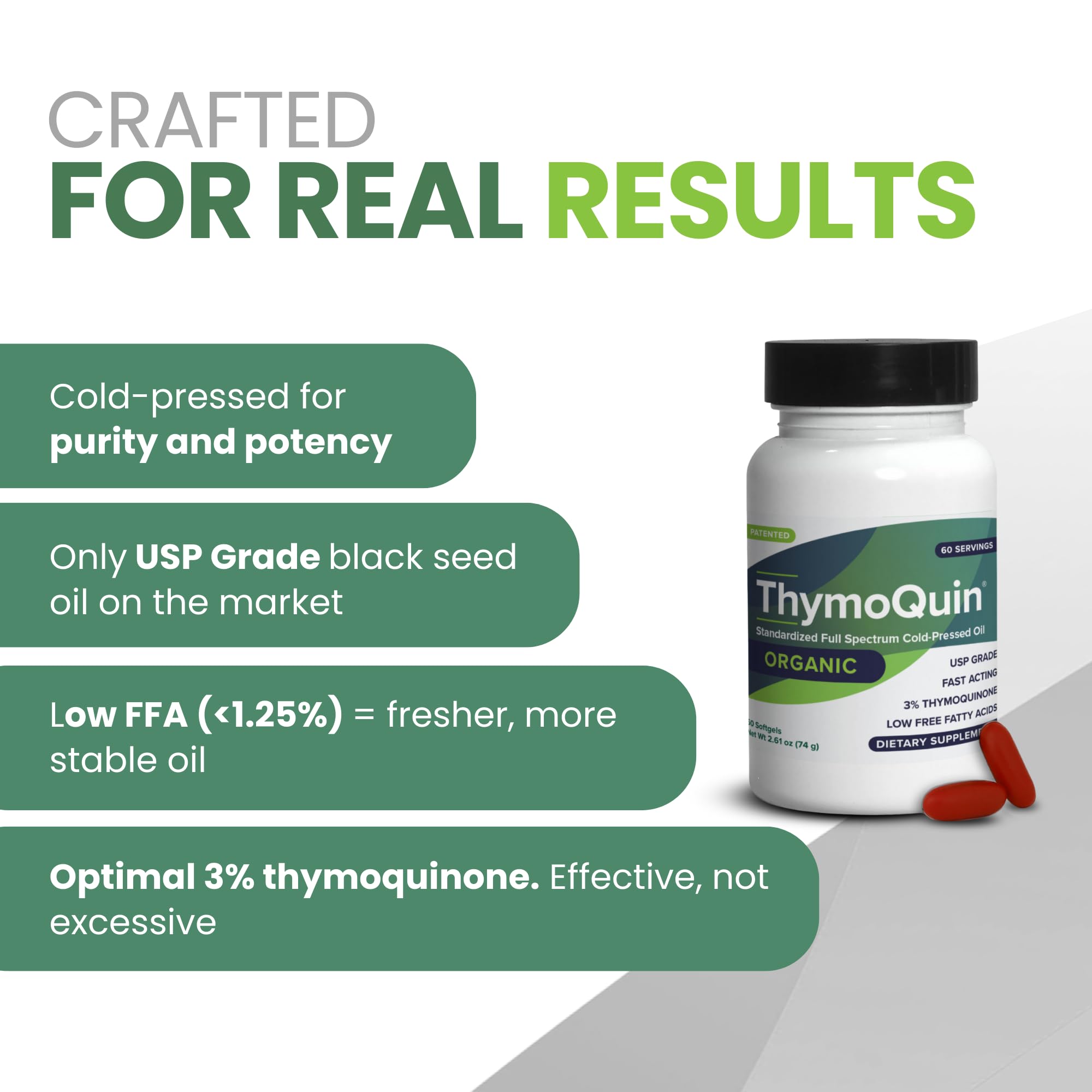 Front view of ThymoQuin two-pack packaging offering value and purity.