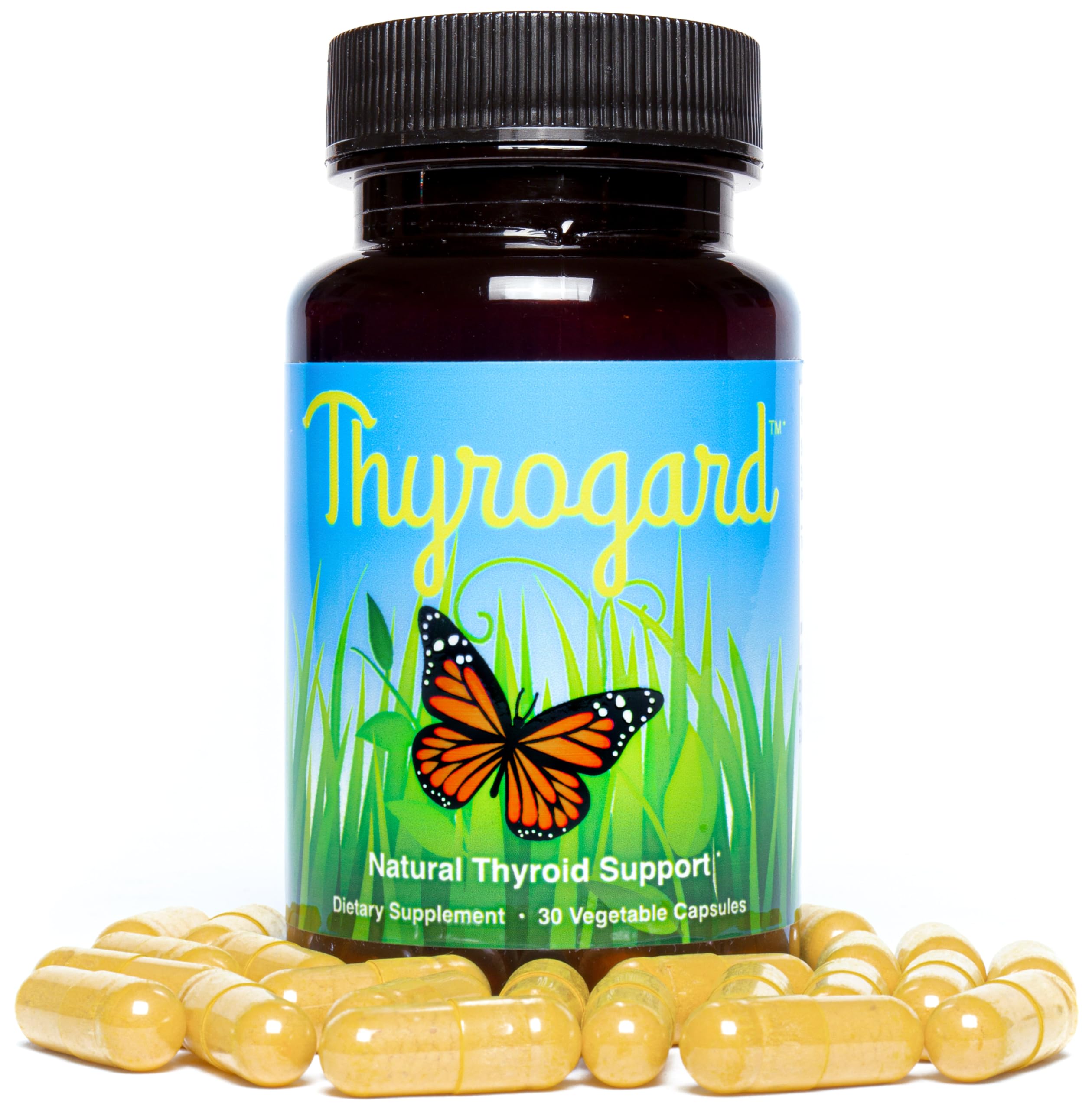 Thyrogard ingredient illustration highlighting five natural ingredients that support thyroid balance