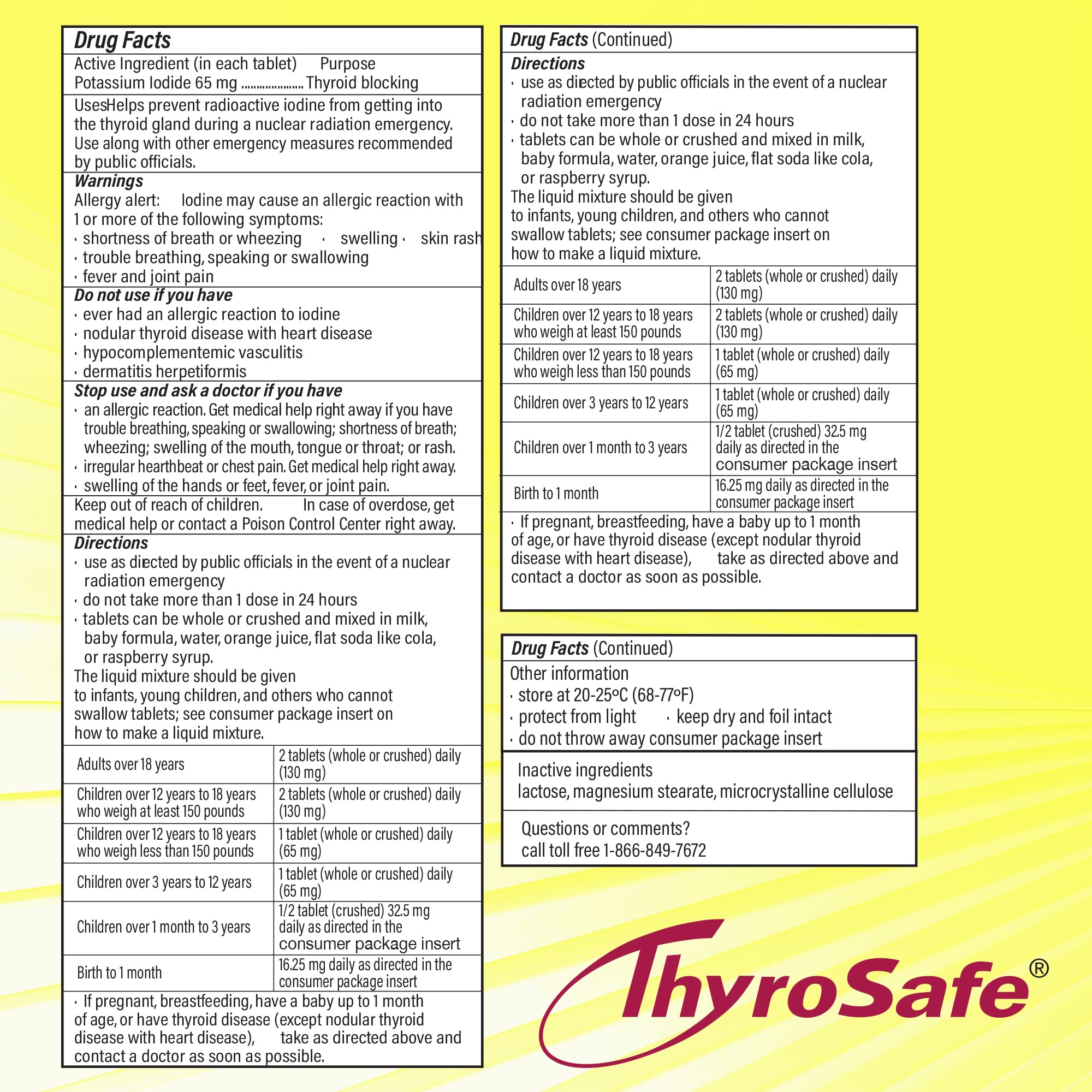 THYROSAFE family-use montage indicates suitability for all ages.