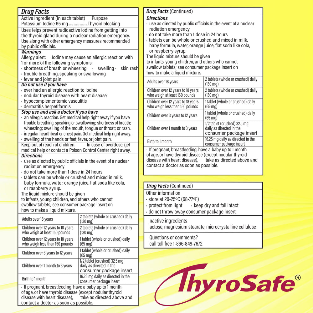 THYROSAFE family-use montage indicates suitability for all ages.
