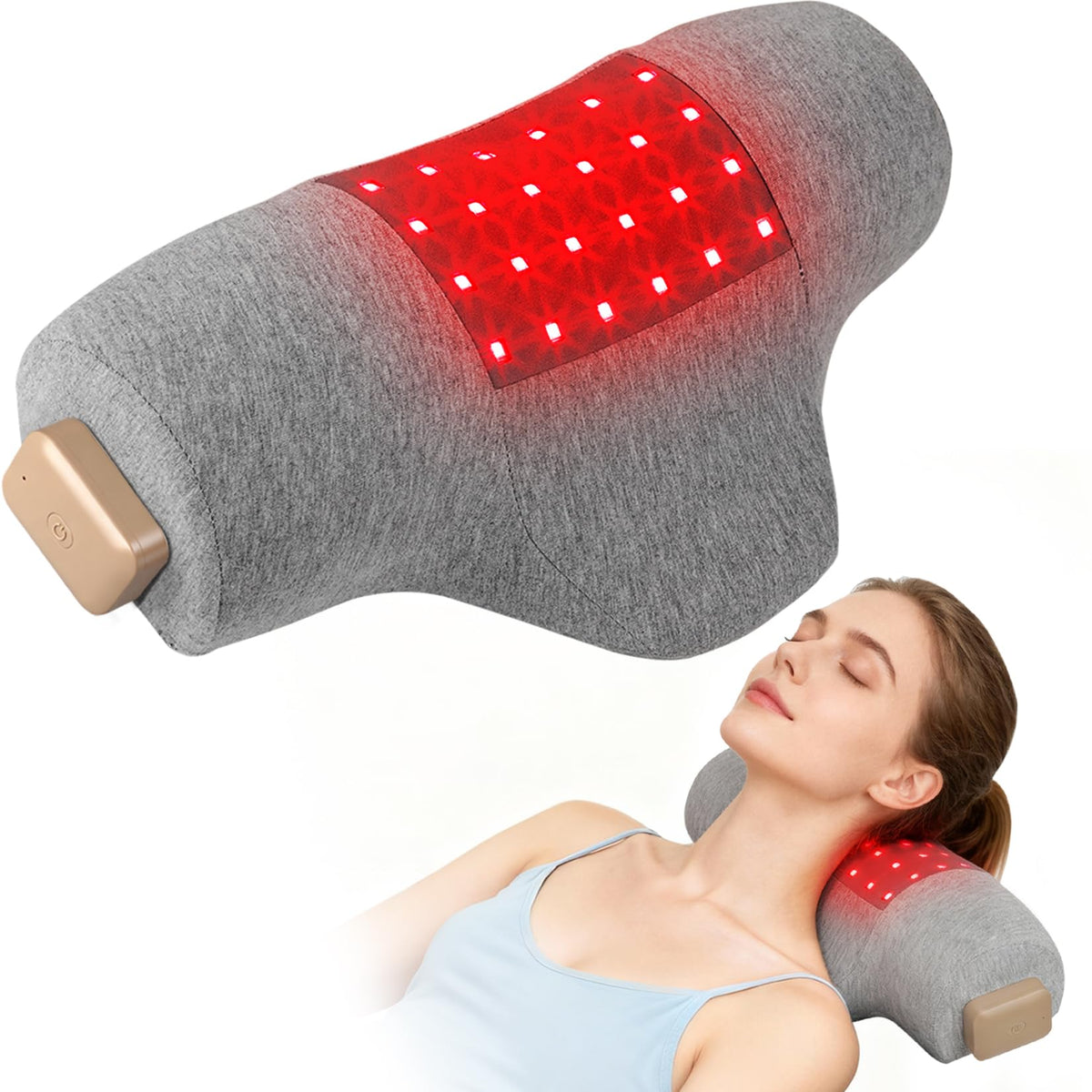TIAXU TIAXU red light therapy neck pillow front view for portable relief
