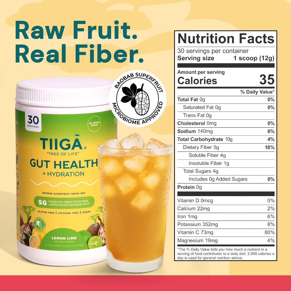Tiiga no added sugar label highlights clean, transparent ingredients.