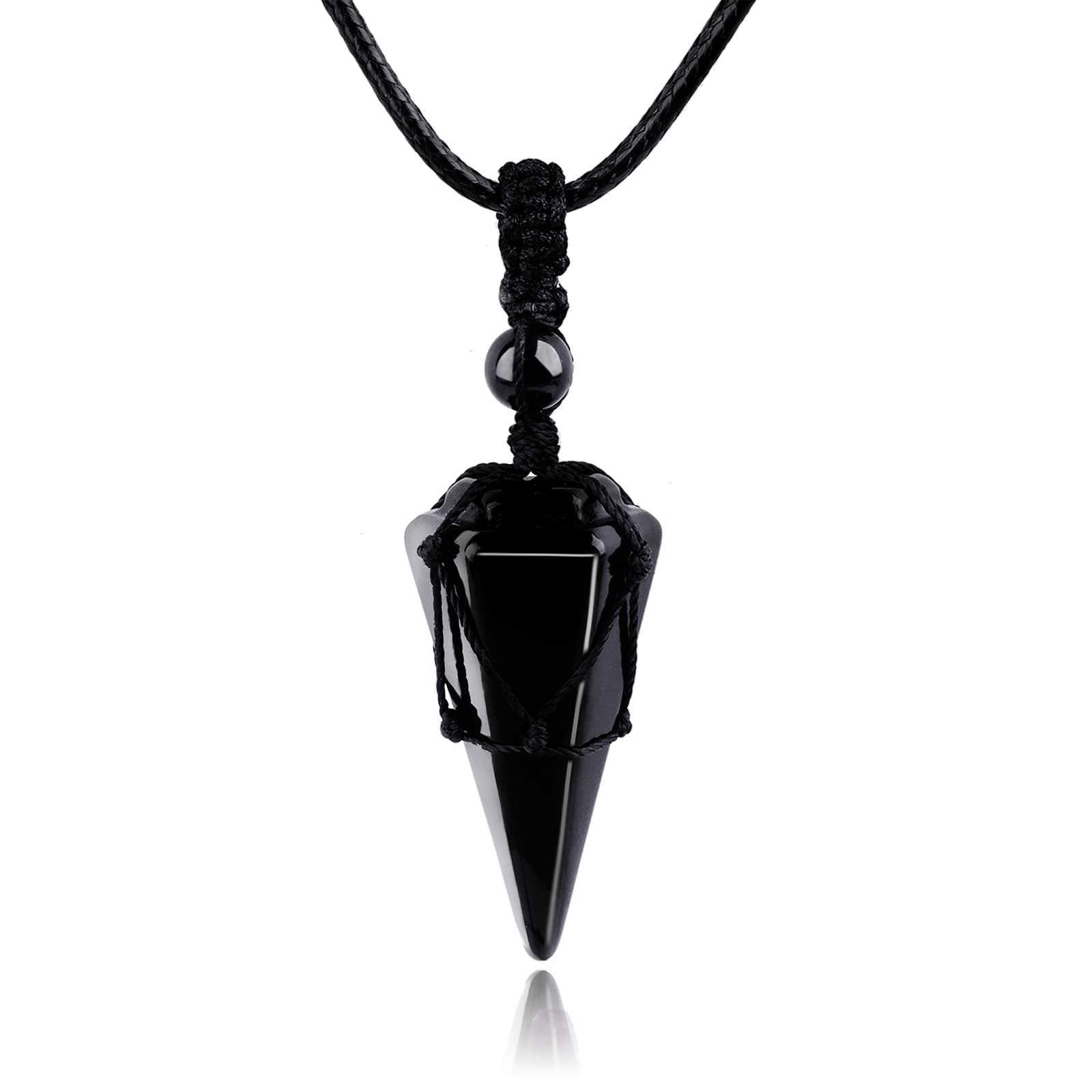 TIKCAUZ 6-facet Reiki crystal pendant close-up for focused energy and daily style.