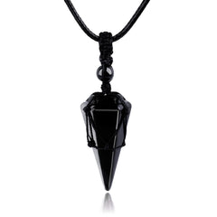 TIKCAUZ 6-facet Reiki crystal pendant close-up for focused energy and daily style.