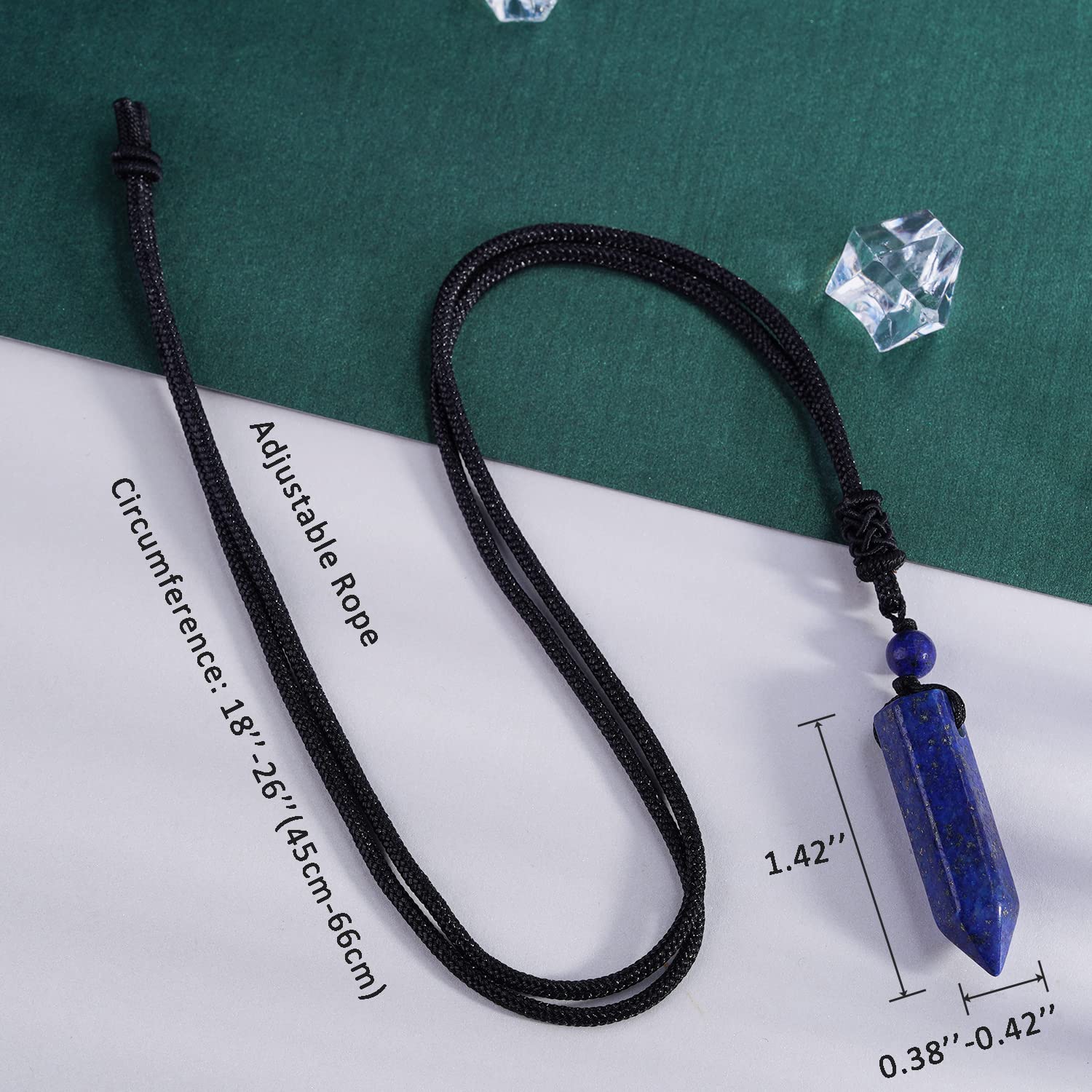 TIKCAUZ natural unique lapis lazuli crystal necklace with color variations