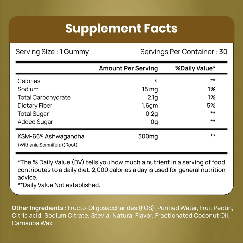 TIKDI Ashwagandha Gummy individual wrappers for easy on-the-go use