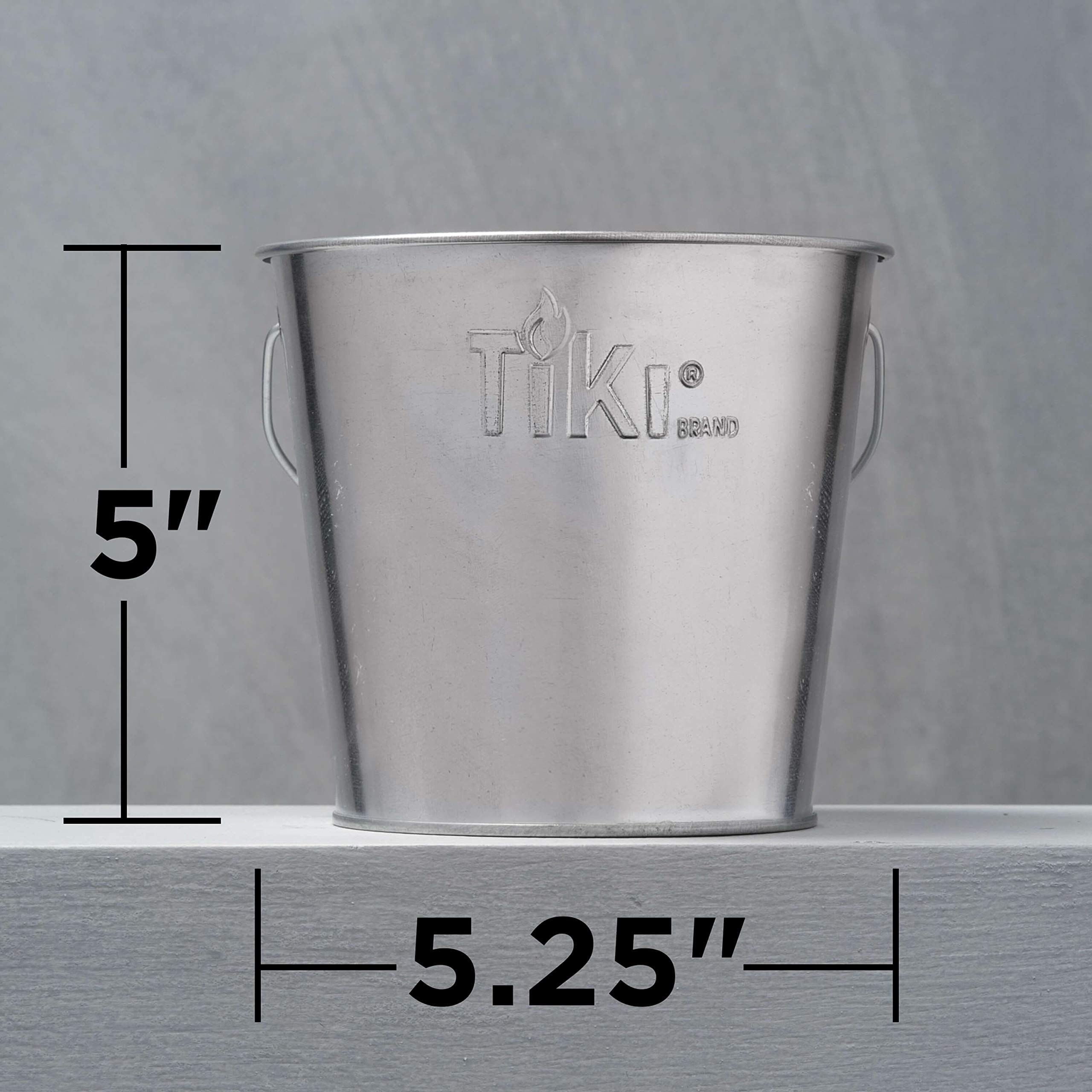 Rust-resistant BiteFighter bucket suited for poolside entertaining and easy cleanup