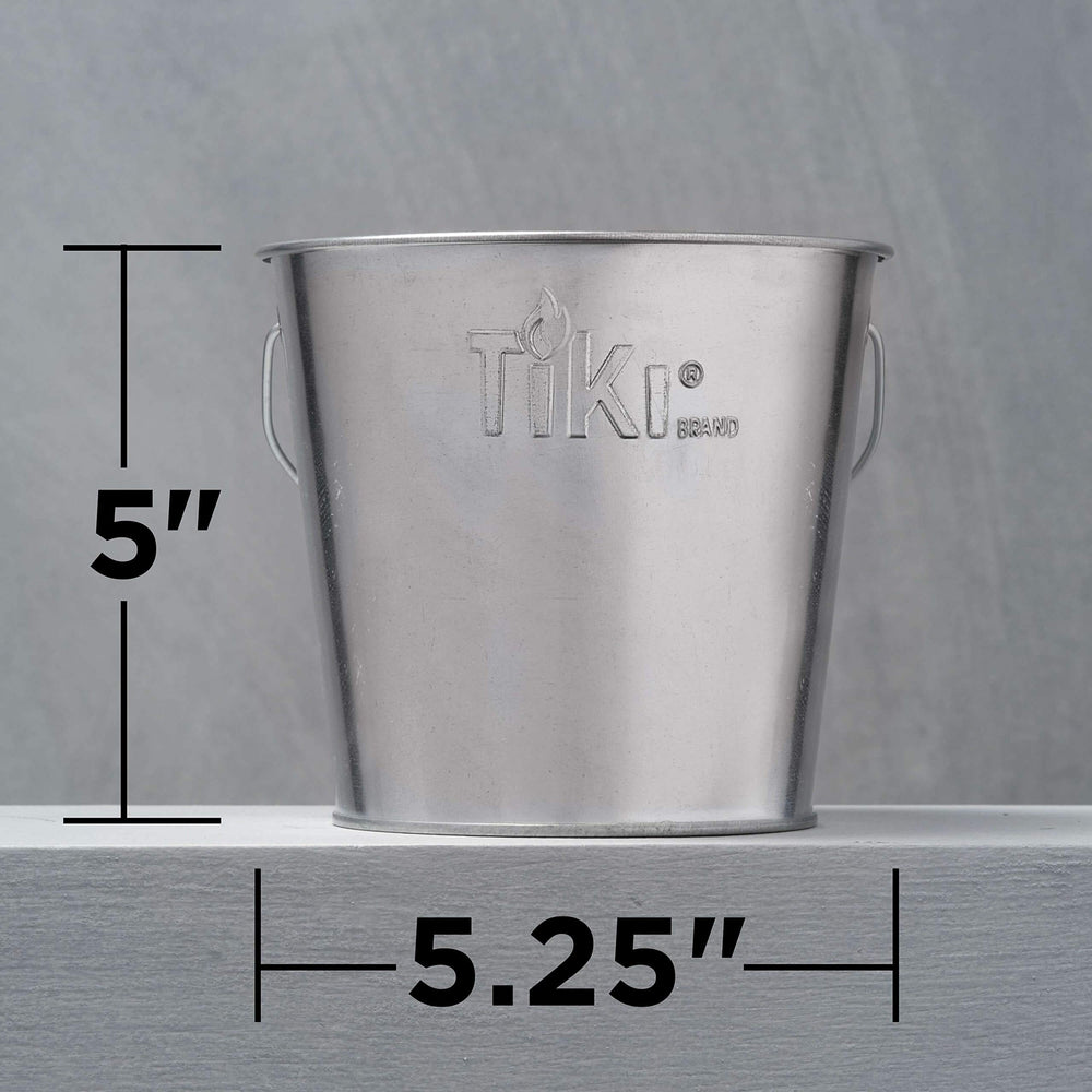 Rust-resistant BiteFighter bucket suited for poolside entertaining and easy cleanup