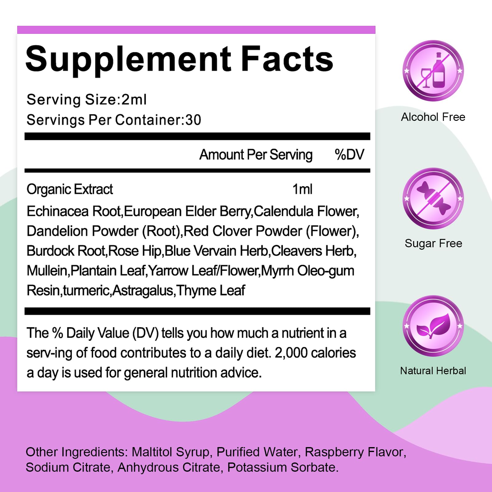TIKOLUES label view emphasizes non-GMO status and herbal blend.
