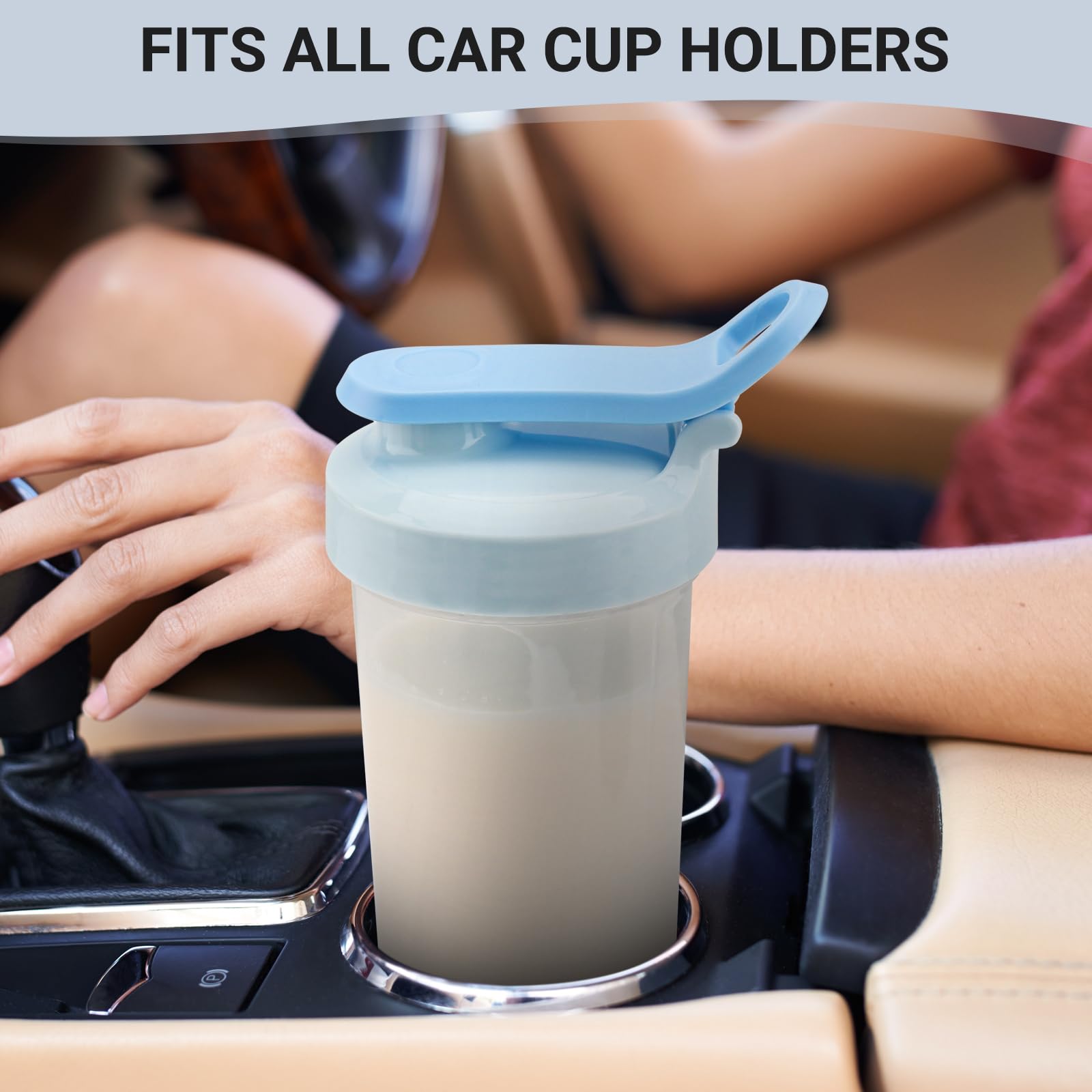 Leak-proof lid keeps drinks secured during workouts and travel.