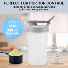 Tilcore 12 oz shaker lid close-up highlights leak-proof seal and secure closure.