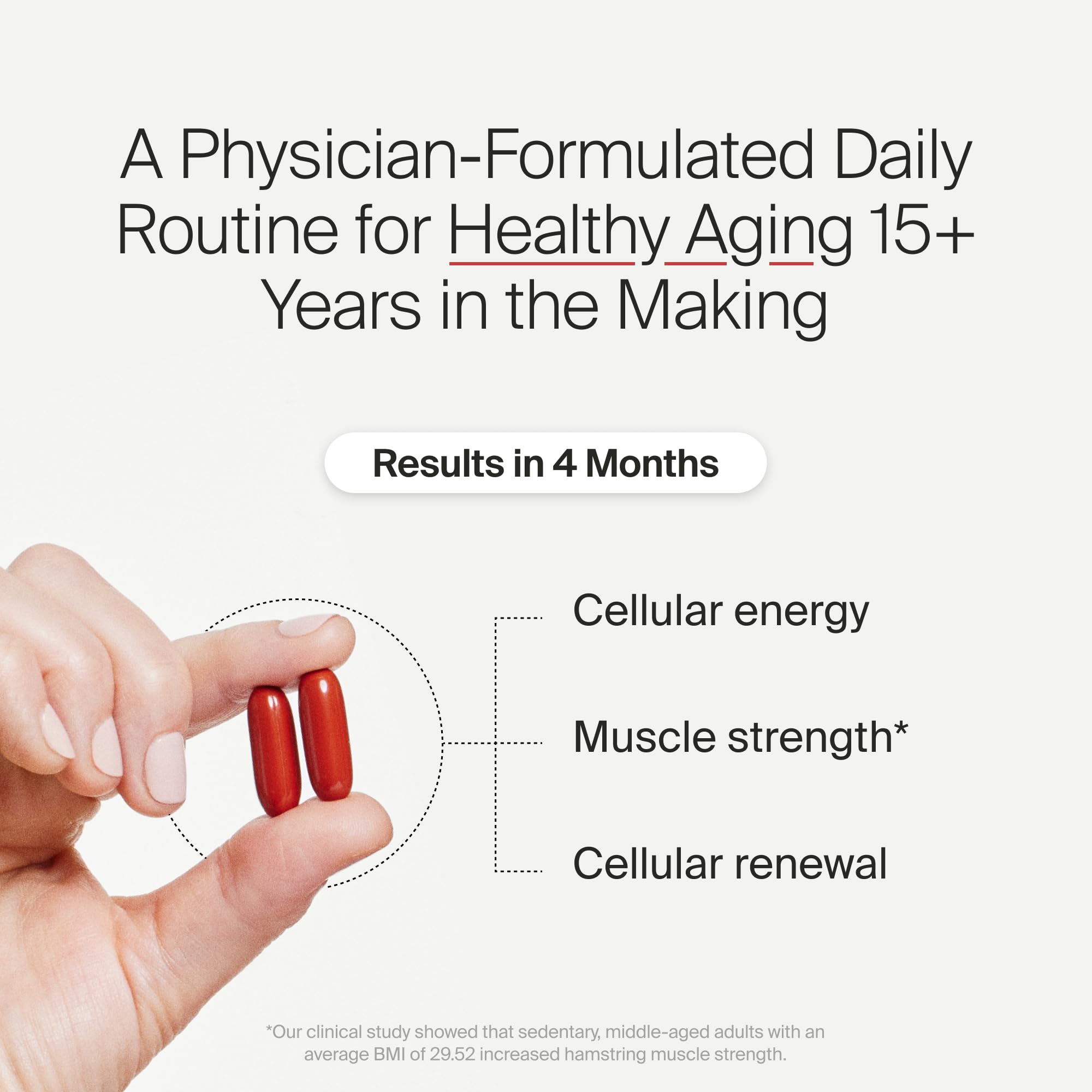 Timeline Mitopure label front showing dosage and ingredients