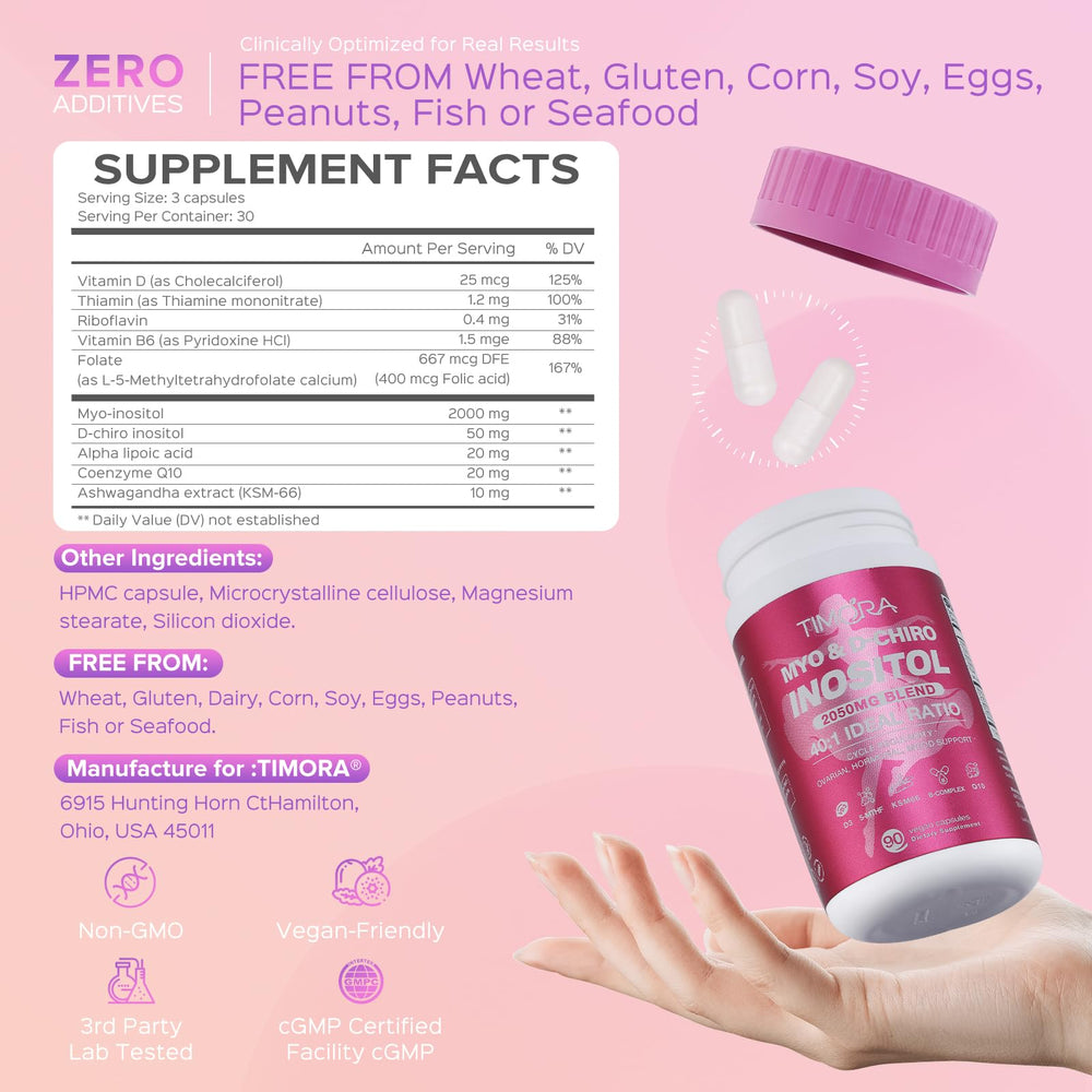 TIMORA 10-in-1 formulation group shot emphasizing comprehensive wellness for hormonal health