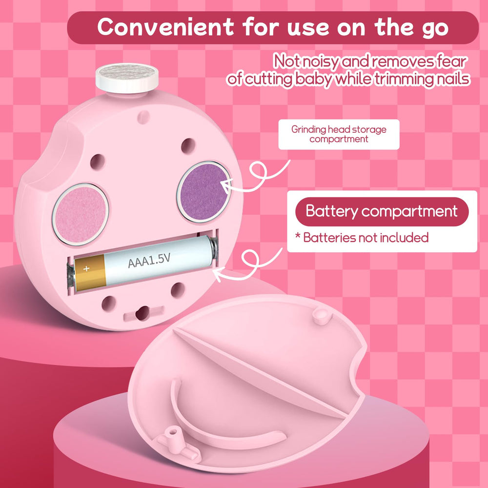 Tinabless baby nail care kit in a compact 2.6 inch size for on-the-go grooming.