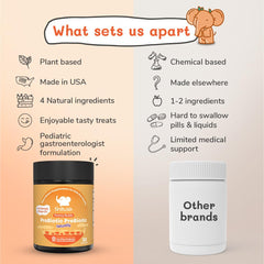 TINITUSK Tummy Buddy ingredients label with plant-based prebiotics