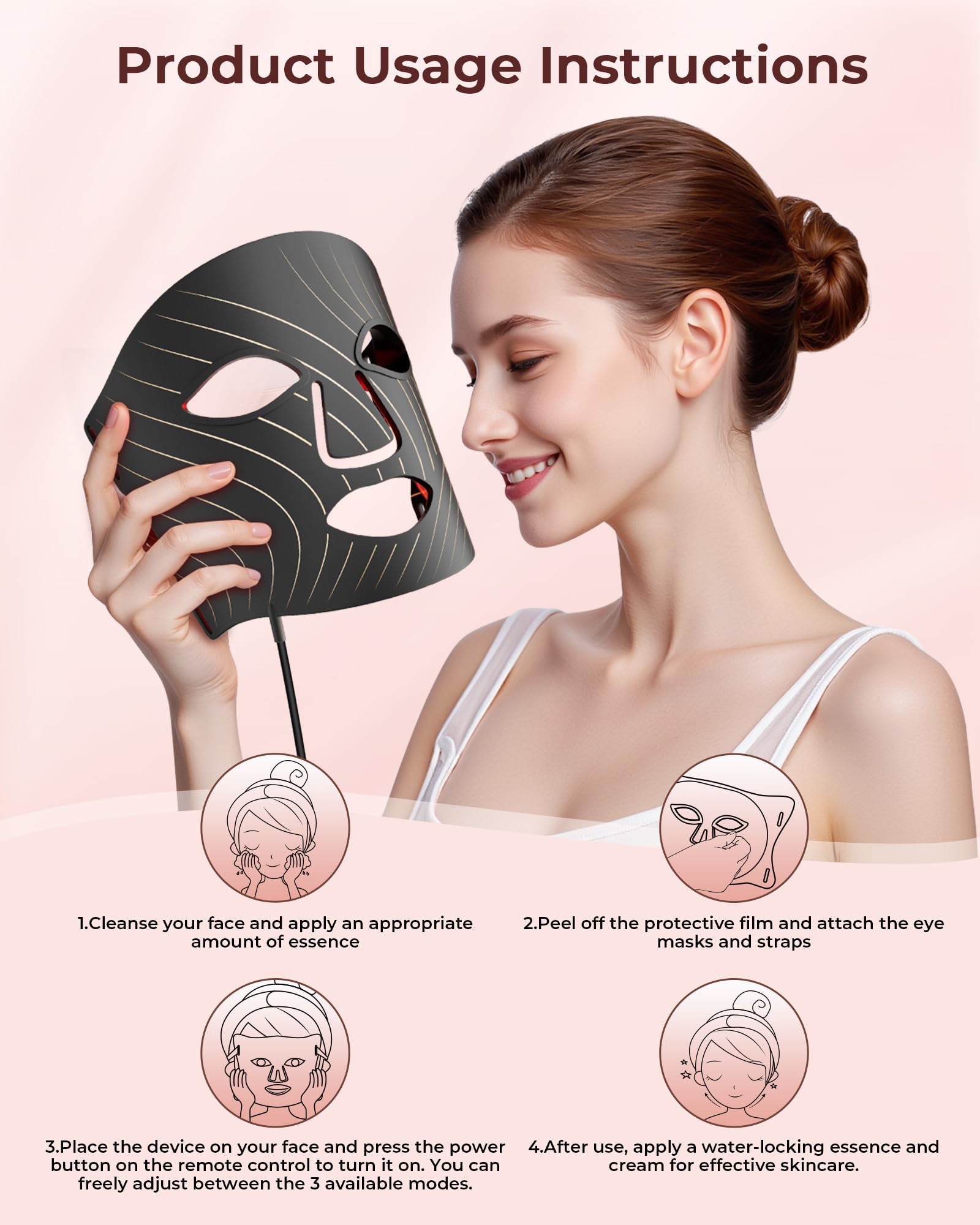 Tinkoola LED mask designed for daily cleaning and hygiene