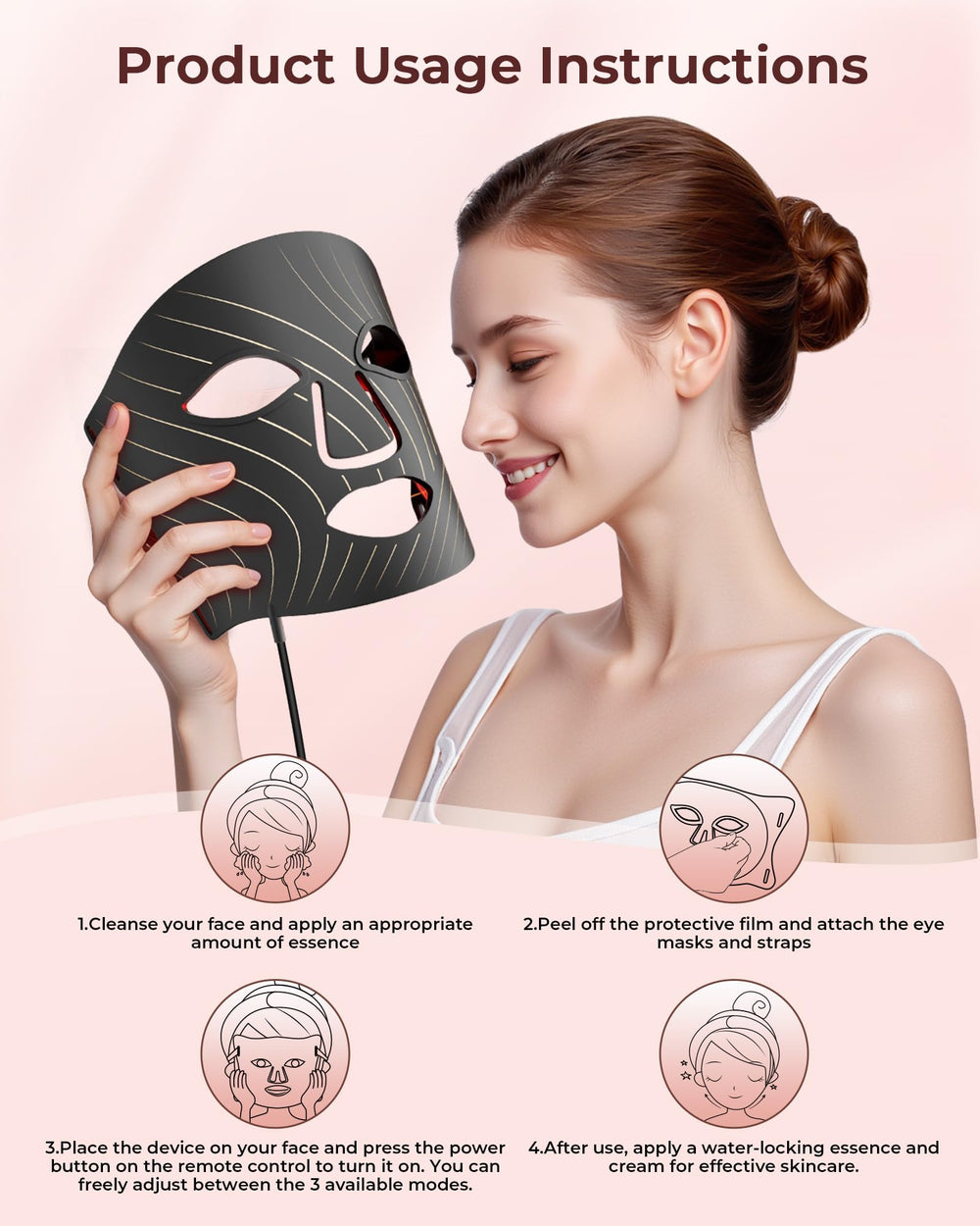 Tinkoola LED mask designed for daily cleaning and hygiene