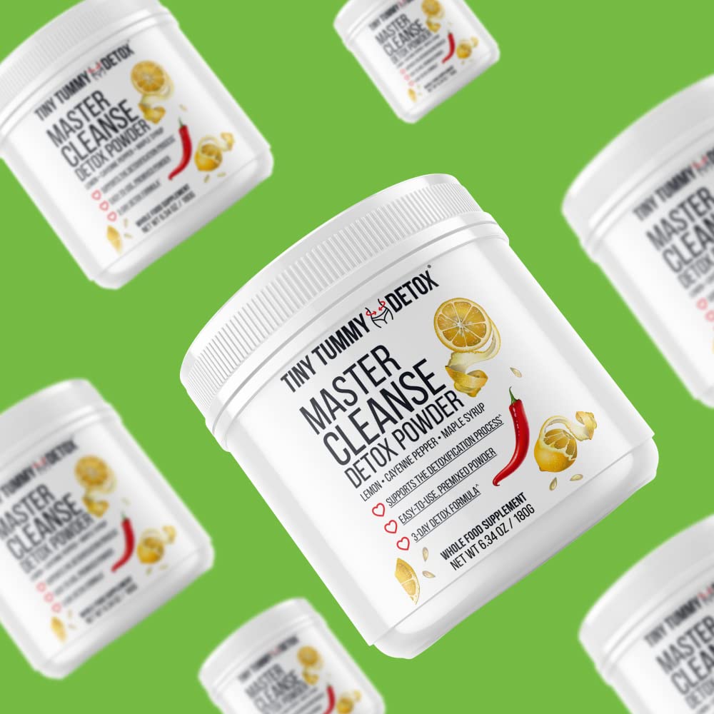 Close-up lemon zest and Tiny Tummy branding suggest bright citrus flavor.