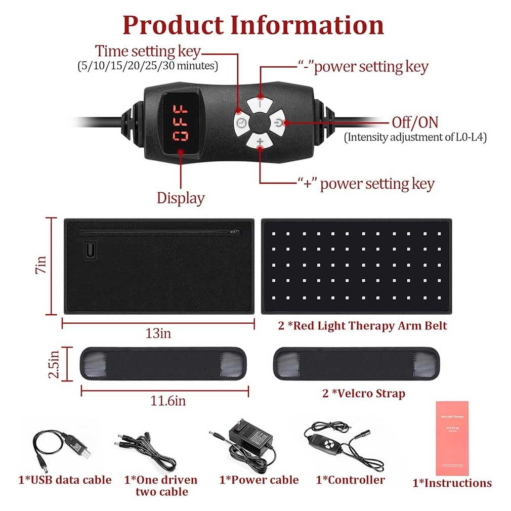 Worn on arm with adjustable strap for hands-free use.