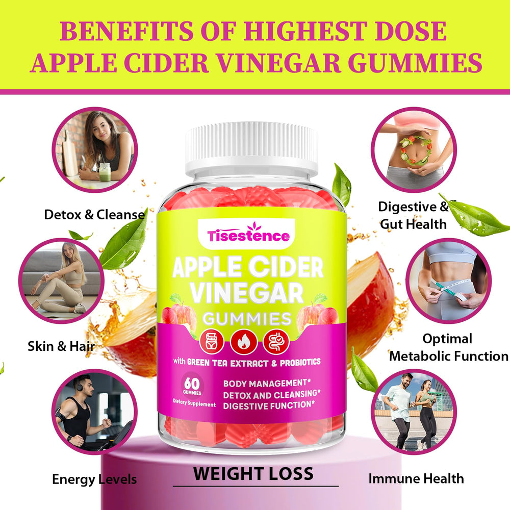 Tisestence ACV Gummies beet powder visualization for digestive balance.