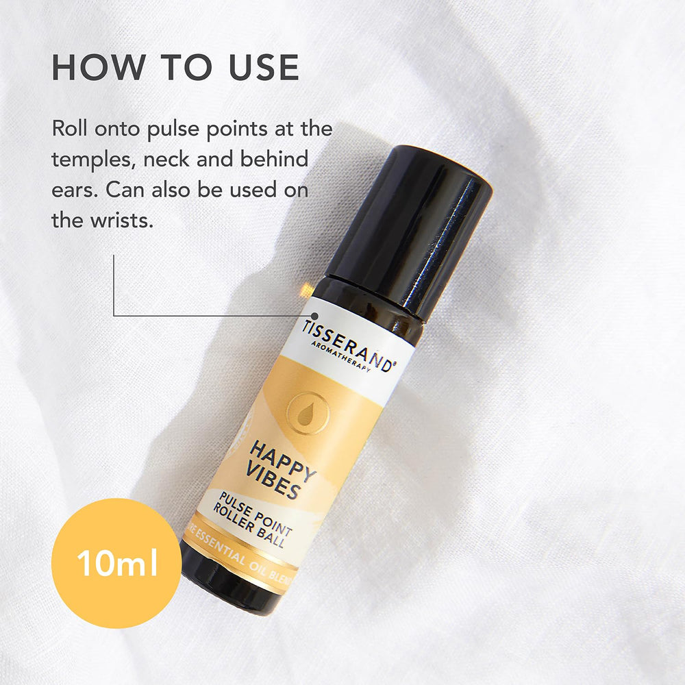 Nutmeg note detail on Tisserand Happy Vibes roller ball
