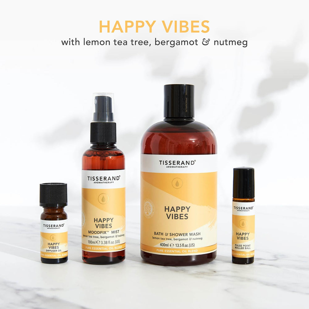UK-made marking on Tisserand Happy Vibes packaging