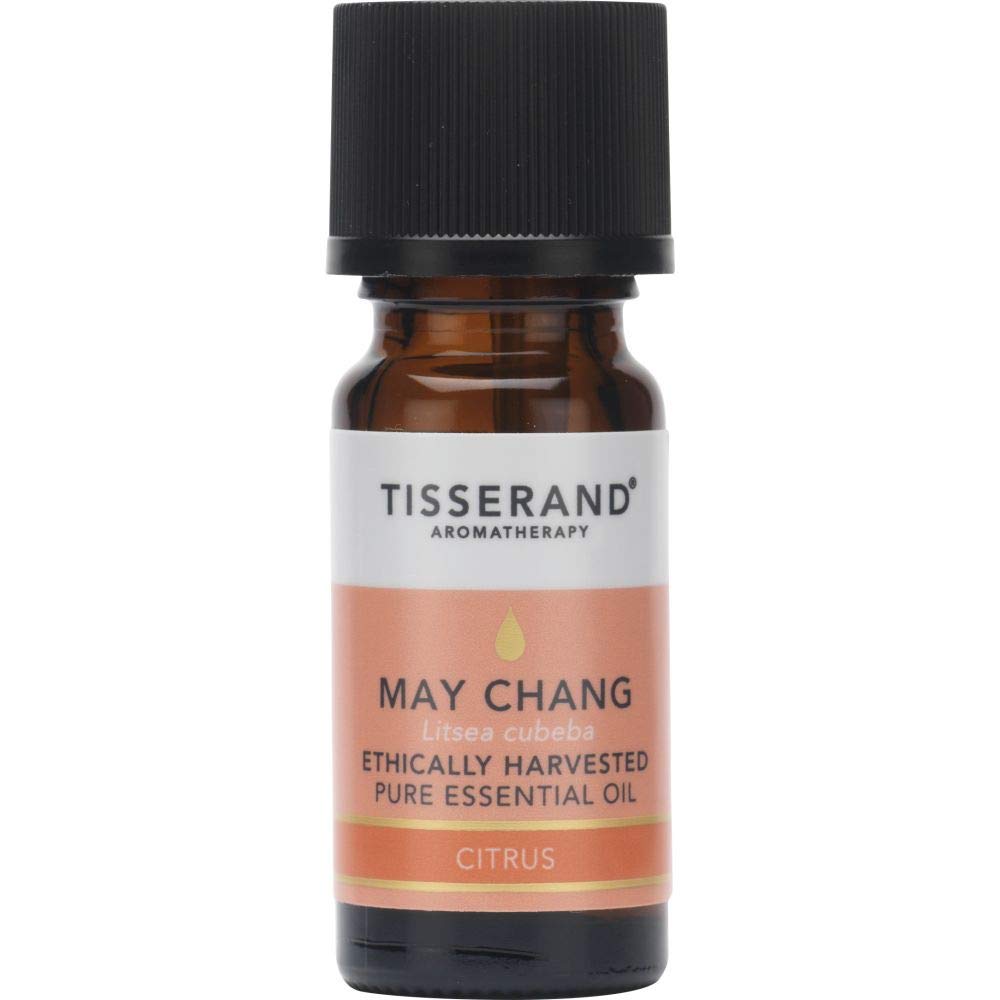 Tisserand May Chang bottle with uplifting aroma for home diffusers and mood lift