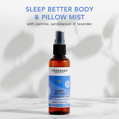 Tisserand Sleep Pillow Mist on bedlinen creates a soothing atmosphere for drifting off.