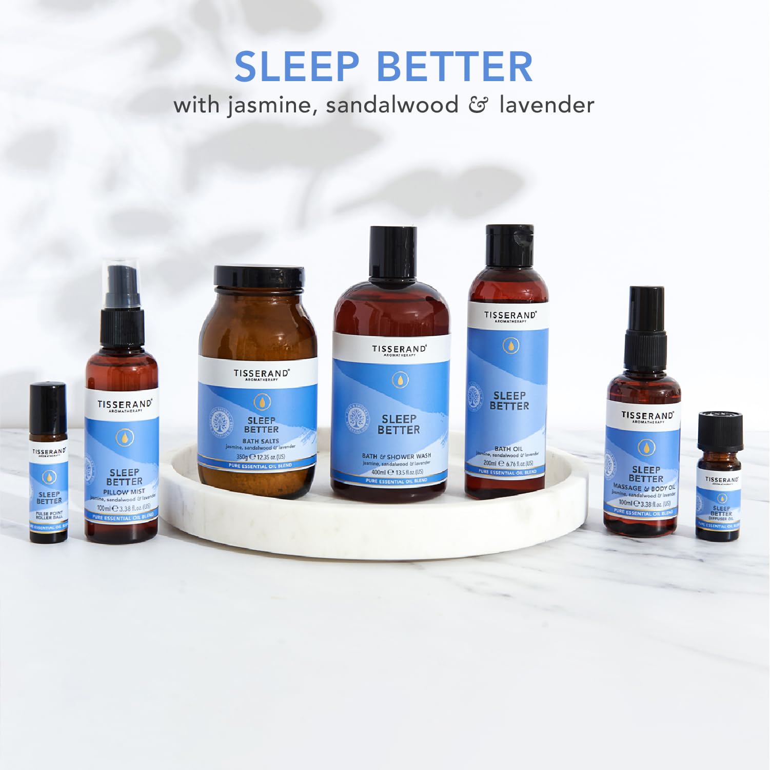 Tisserand Sleep Pillow Mist easy-spray action shown for nightly use.