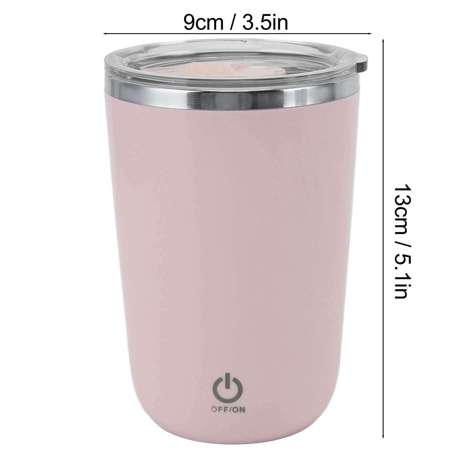 Tissting Shaker Bottle pink with lid on for spill-free blending.