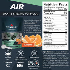 Close-up of TITANIUM AIR tangerine flavor highlighting a light, refreshing taste.