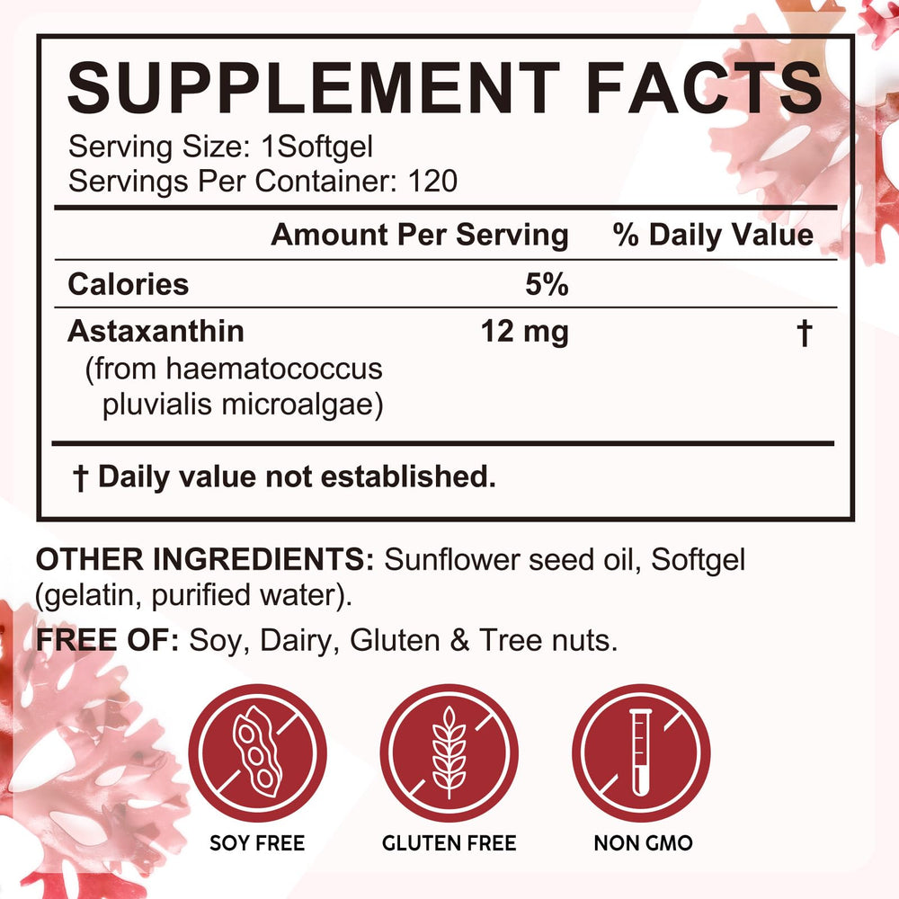 Tiuedu Astaxanthin packaging 120-count communicates long-term value.