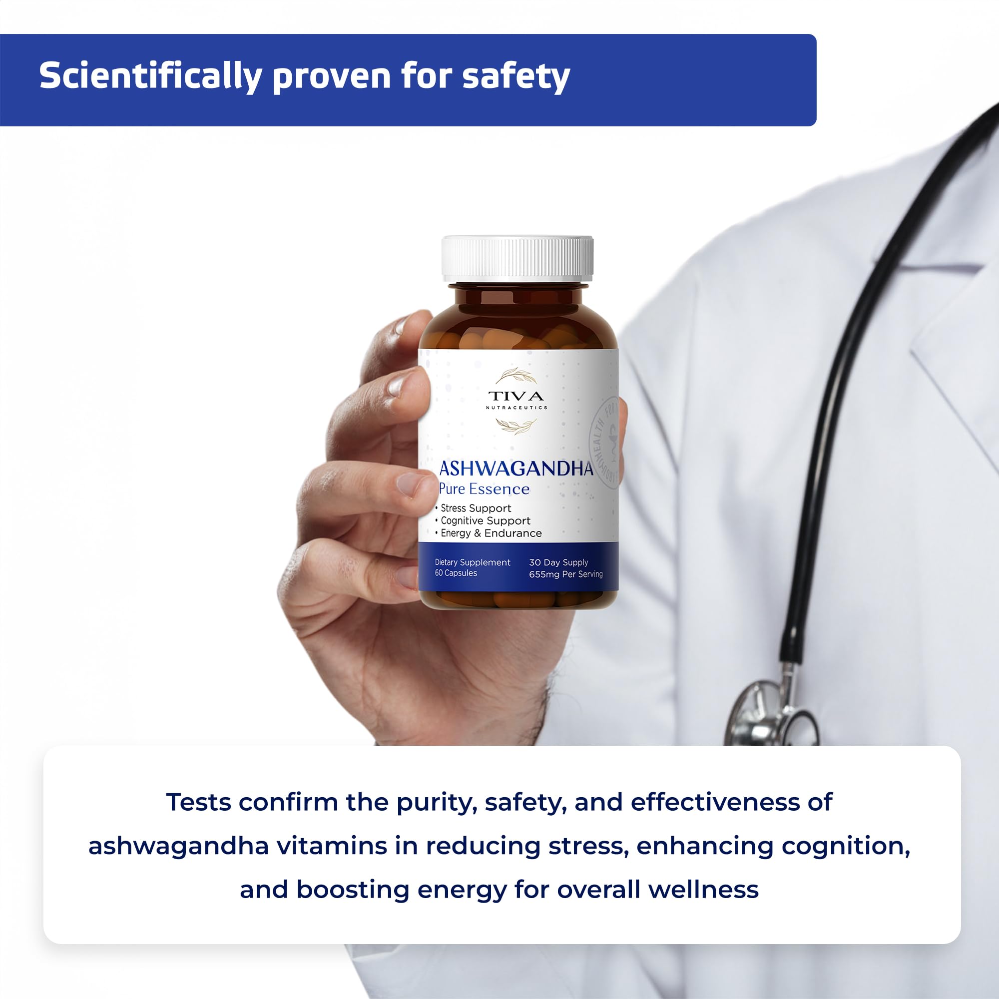 TIVA Ashwagandha daily-dosed capsules for easy routine