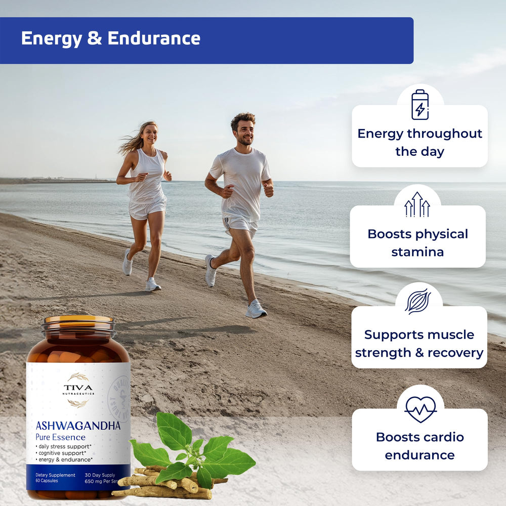 TIVA Ashwagandha packaging front designed for daily wellness